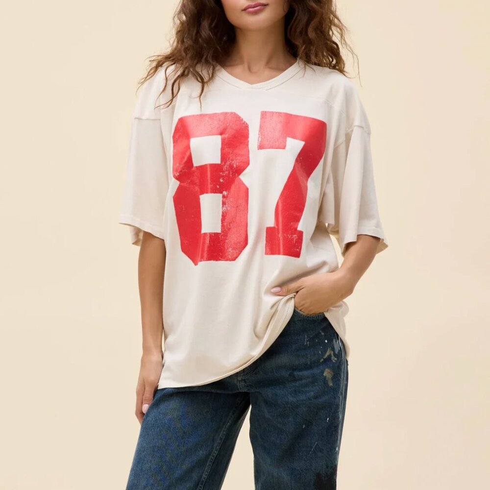 Daydreamer Cream and Red 87 Tee